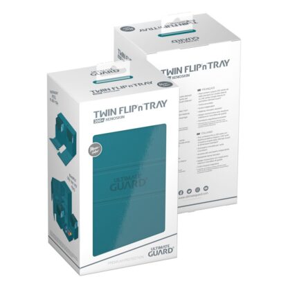 Ultimate Guard Twin Flip`n`Tray 200+ XenoSkin Monocolor Petrolblau – Bild 8