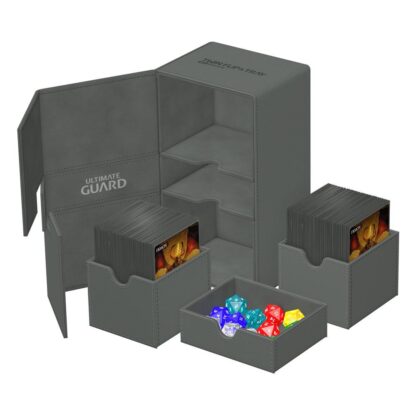 Ultimate Guard Twin Flip`n`Tray 200+ XenoSkin Monocolor Grau – Bild 5