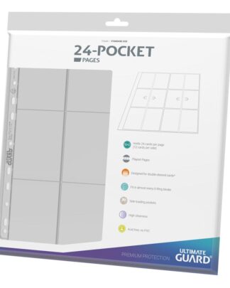 Ultimate Guard 24-Pocket QuadRow Pages Side-Loading Transparent (10)