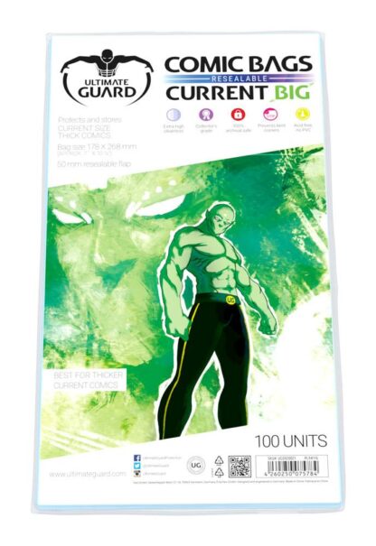 Ultimate Guard Comic Bags BIG wiederverschließbar Current Size (100) – Bild 2