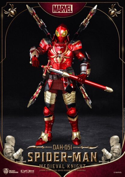 Marvel Dynamic 8ction Heroes Actionfigur 1/9 Medieval Knight Spider-Man 20 cm – Bild 3