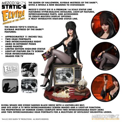 Elvira Herrscherin der Dunkelheit Static-6 PVC Statue 1/6 Elvira 42 cm – Bild 3