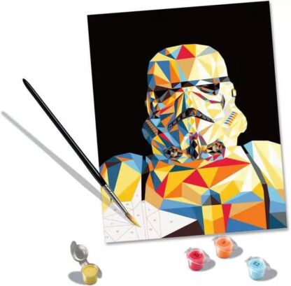 Star Wars CreArt Malen nach Zahlen Malset Stormtrooper 24 x 30 cm – Bild 3