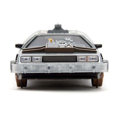 Zurück in die Zukunft III Hollywood Rides Diecast Modell 1/24 DeLorean Time Machine Railroad Wheels – Bild 2