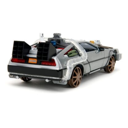 Zurück in die Zukunft III Hollywood Rides Diecast Modell 1/24 DeLorean Time Machine Railroad Wheels – Bild 6