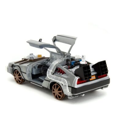 Zurück in die Zukunft III Hollywood Rides Diecast Modell 1/24 DeLorean Time Machine Railroad Wheels – Bild 12