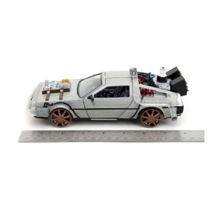 Zurück in die Zukunft III Hollywood Rides Diecast Modell 1/24 DeLorean Time Machine Railroad Wheels – Bild 13