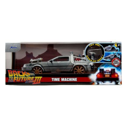 Zurück in die Zukunft III Hollywood Rides Diecast Modell 1/24 DeLorean Time Machine Railroad Wheels – Bild 14