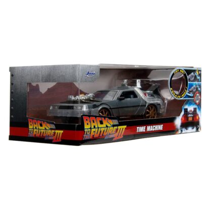 Zurück in die Zukunft III Hollywood Rides Diecast Modell 1/24 DeLorean Time Machine Railroad Wheels – Bild 15