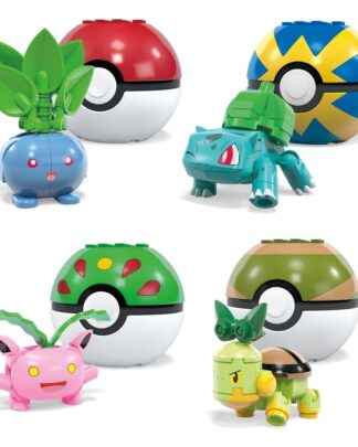 Pokémon MEGA Bauset 4 Pflanzen-Typ Pokémon Sets