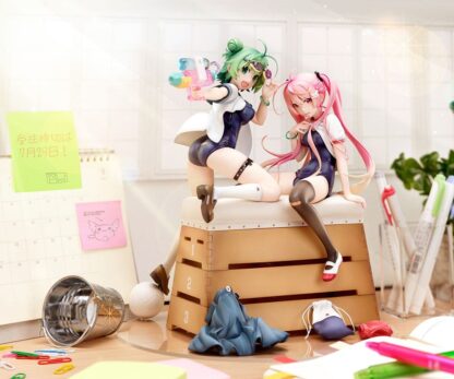 Poyoyon Rock Artwork Collection PVC Statue 1/5.5 Midori & Pink Sukumizu 28 cm – Bild 2