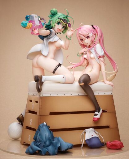 Poyoyon Rock Artwork Collection PVC Statue 1/5.5 Midori & Pink Sukumizu 28 cm – Bild 7