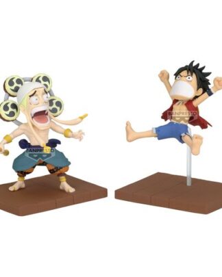 One Piece Monkey D Luffy & Enel World Collectable Statue 7cm