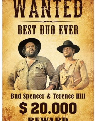 Bud Spencer & Terence Hill Blechschild Wanted 20 x 30 cm