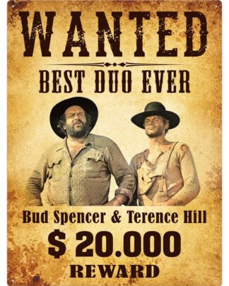 Bud Spencer & Terence Hill Blechschild Wanted 30 x 40 cm