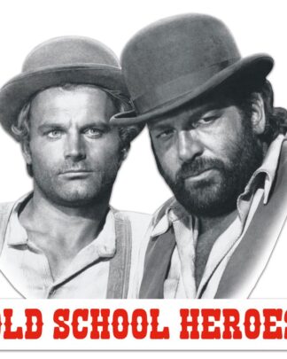 Bud Spencer & Terence Hill 3D Blechschild Old School Heroes 45 x 45 cm