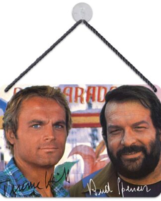 Bud Spencer & Terence Hill Blechschild Autogramm 16,5 x 11,5 cm