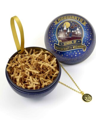 Harry Potter Christbaumschmuck mit Halskette Hogwarts School of Witchcraft and Wizardry
