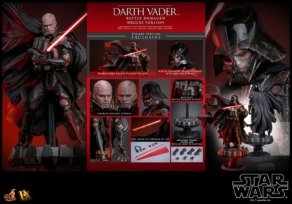 Star Wars Actionfigur 1/6 Darth Vader (Battle Damaged) Deluxe Version 35 cm – Bild 24