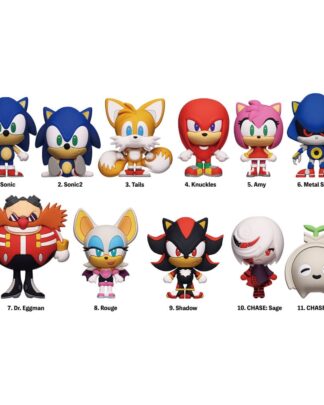 Sonic - The Hedgehog 3D PVC-Taschenanhänger Series 1 Display (24)