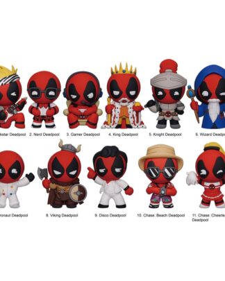 Marvel 3D PVC-Taschenanhänger Deadpool Series 6 Display (24)