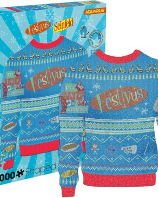 Seinfeld: Festivus Ugly Christmas Sweater Shaped 1000 Piece Jigsaw Puzzle