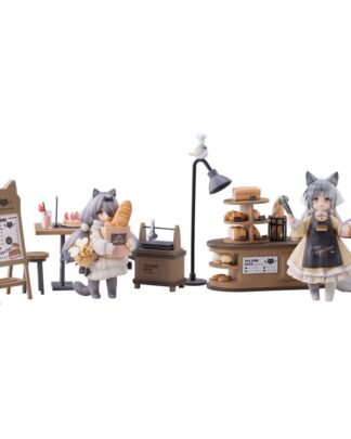 Decorated Life Collection PVC Statue Tea Time Cats - Cat Town Bakery Staff & Customer Set 12 cm