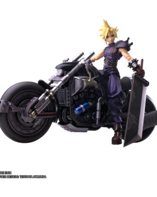 Final Fantasy VII Bring Arts Actionfigur und Fahrzeug Cloud Strife & Hardy-Daytona 15 cm