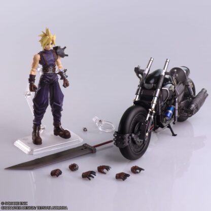 Final Fantasy VII Bring Arts Actionfigur und Fahrzeug Cloud Strife & Hardy-Daytona 15 cm – Bild 8