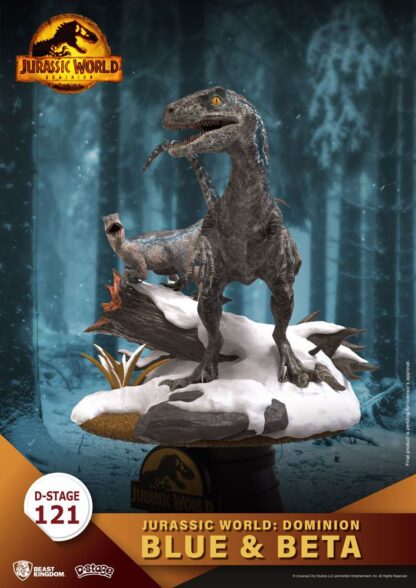 Jurassic World: Ein neues Zeitalter D-Stage PVC Diorama Blue & Beta 13 cm – Bild 2