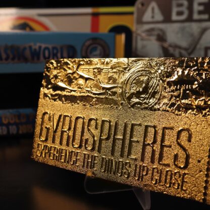 Jurassic World Replik Gyrosphere Collectible Ticket (vergoldet) – Bild 4