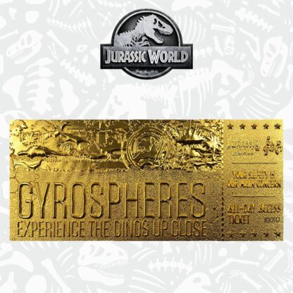 Jurassic World Replik Gyrosphere Collectible Ticket (vergoldet) – Bild 9