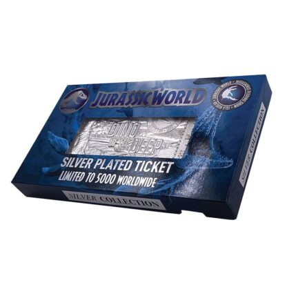 Jurassic Park Replik Mosasaurus Ticket (versilbert) – Bild 2