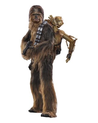 Star Wars Episode V Movie Masterpiece Actionfigur 1/6 Chewbacca with Disassembled C-3PO 36 cm