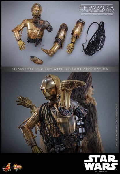 Star Wars Episode V Movie Masterpiece Actionfigur 1/6 Chewbacca with Disassembled C-3PO 36 cm – Bild 21