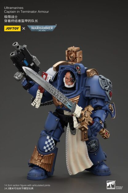 Warhammer 40k Actionfigur 1/18 Ultramarines Captain In Terminator Armour 14 cm – Bild 8