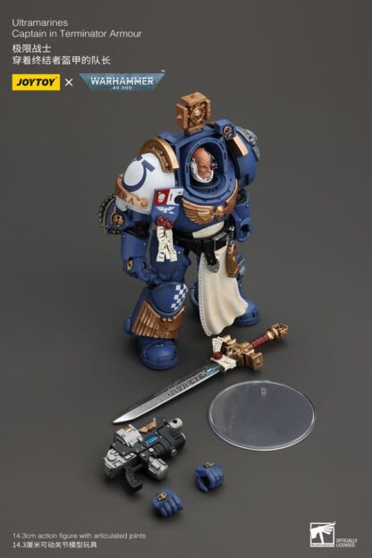 Warhammer 40k Actionfigur 1/18 Ultramarines Captain In Terminator Armour 14 cm – Bild 9