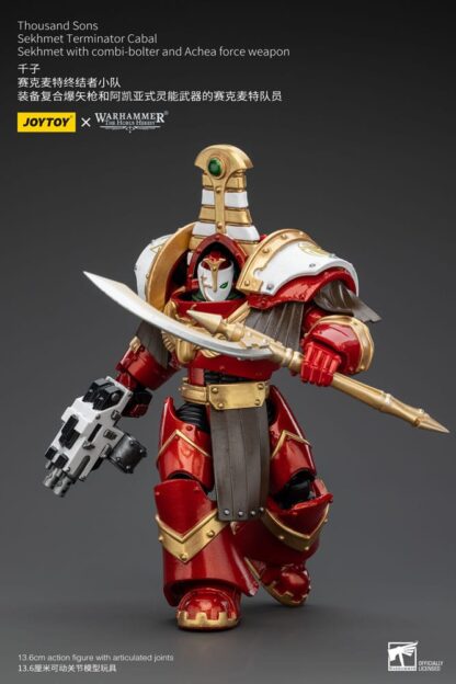 Warhammer The Horus Heresy Actionfigur 1/18 Thousand Sons Sekhmet Terminator Cabal Sekhmet with Combi-Bolter and Achea Force Weapon 14 cm – Bild 5