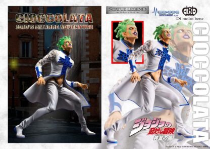 JoJo's Bizarre Adventure Part 5 Golden Wind Statue Legend PVC Statue Cioccolata 17 cm – Bild 5