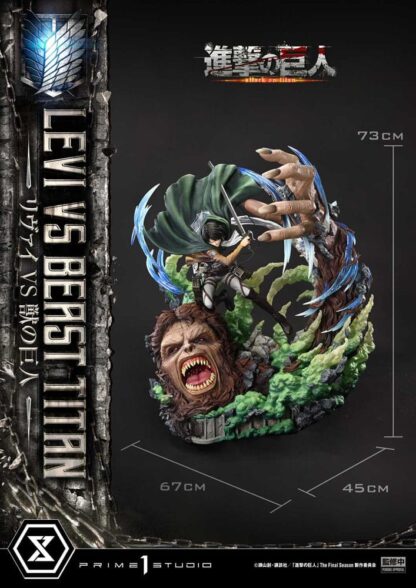 Attack on Titan Ultimate Premium Masterline Series Statue 1/4 Levi Versus Beast Titan 73 cm – Bild 5