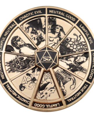 Dungeons & Dragons Ansteck-Pin Alignment Spinner Gold Coloured Limited Edition
