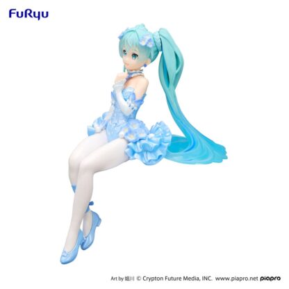 Hatsune Miku Noodle Stopper PVC Statue Flower Fairy Nemophila Pail Blue Color Ver. 15 cm – Bild 2