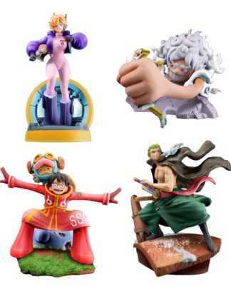 One Piece Petitrama PVC Mini-Statue Logbox Re Birth Egghead Set 9 cm
