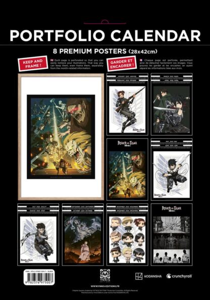 Attack on Titan Portfolio Kalender 2025 *Englische Version* – Bild 2