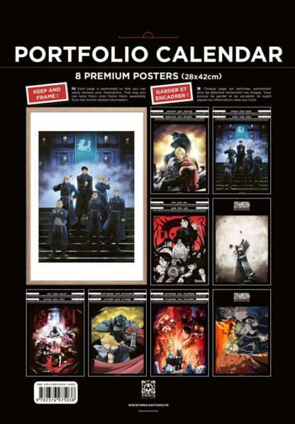 Fullmetal Alchemist Portfolio Kalender 2025 *Englische Version* – Bild 2
