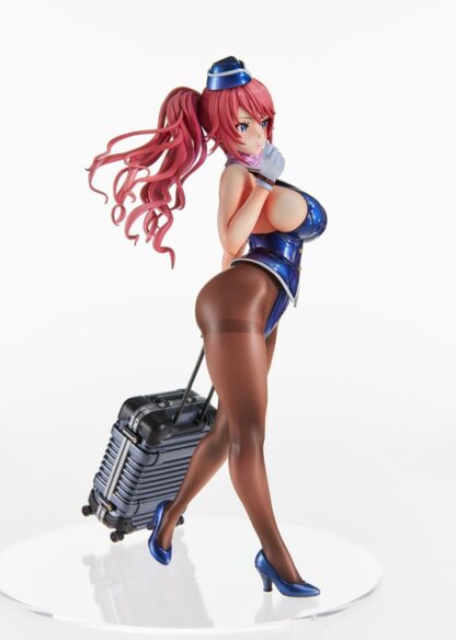 Original Character PVC Statue Tight na Oshigoto Work 3: Cabin Attendant Aya Saionji Antenna Shop Limited Edition 25 cm – Bild 3