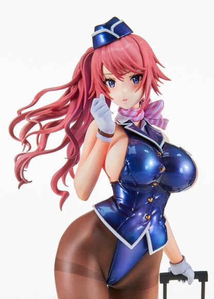 Original Character PVC Statue Tight na Oshigoto Work 3: Cabin Attendant Aya Saionji Antenna Shop Limited Edition 25 cm – Bild 5