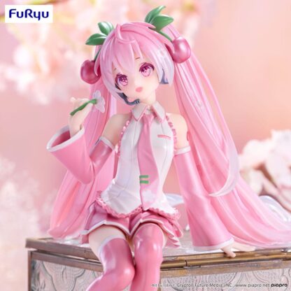 Hatsune Miku Noodle Stopper PVC Statue Sakura Miku 2024 Pearl Color Ver. 15 cm – Bild 4