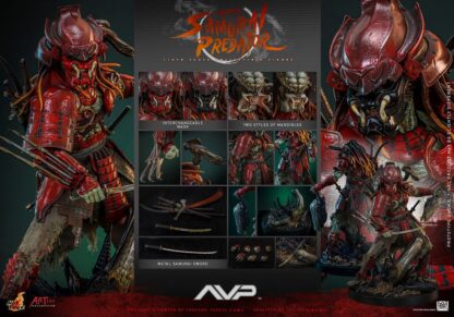 Alien vs. Predator Artist Collection Actionfigur 1/6 Akaoni Samurai Predator 35 cm – Bild 18
