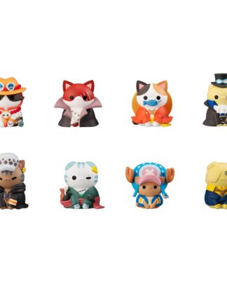 One Piece Mega Cat Project Sammelfiguren 3 cm NyanPieceNyan! I'm gonna be king of Paw-rates Vol. 1 Sortiment (8)